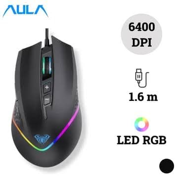 Chuột gaming có dây Aula F805 màu đen