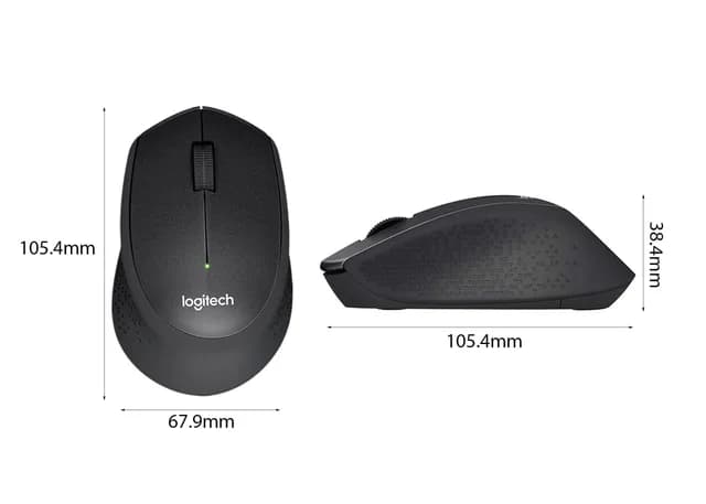 Chuột không dây Logitech M331 (USB/Màu đen-xám)